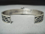 Superb Vintage Native American Navajo Carico Lake Turquoise Sterling Silver Bracelet-Nativo Arts