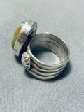 Important Native American Navajo Frogskin Turquoise Sterling Silver Ring-Nativo Arts