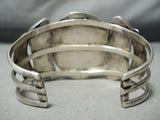 Important Vintage Native American Navajo Turquoise Sterling Silver Bracelet Old-Nativo Arts