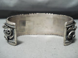 Superior Vintage Native American Navajo Sleeping Beauty Turquoise Sterling Silver Bracelet Old-Nativo Arts