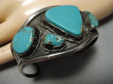 Incredible Vintage Native American Navajo Royston Turquoise Sterling Silver Bracelet-Nativo Arts