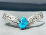 Marvelous Vintage Native American Navajo Sleeping Beauty Turquoise Sterling Silver Bracelet-Nativo Arts