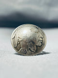 1937 Coin Vintage Native American Navajo Sterling Silver Ring Old-Nativo Arts