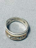 One Of The Most Unique Vintage Native American Navajo Sterling Silver Ring-Nativo Arts