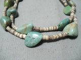Fantastic Santo Domingo Royston Turquoise Heishi Necklace Native American-Nativo Arts
