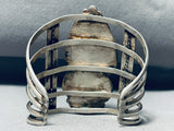 Highly Rare Damale Mine Turquoise Vintage Native American Navajo Sterling Silver Bracelet-Nativo Arts
