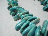 Native American Astonishing Vintage Santo Domingo Royston Turquoise Sterling Silver Necklace Old-Nativo Arts