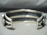 Important Female Artist Native American Navajo #8 Turquoise Sterling Silver Bracelet-Nativo Arts