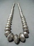 Hand Tooled Vintage Navajo Sterling Silver Necklace Native American Old-Nativo Arts