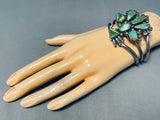 One Of Best Ever Vintage Native American Navajo Royston Turquoise Bird Sterling Silver Bracelet-Nativo Arts