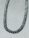 Hand Tooled Vintage Native American Navajo Sterling Silver Hogan Necklace-Nativo Arts