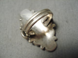 Best Vintage Native American Navajo Early Cerrillos Turquoise Sterling Silver Ring Old-Nativo Arts