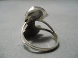 Impressive Vintage Zuni Native American Sitting Puppies Sterling Silver Ring-Nativo Arts
