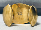 Native American Important Orville Tsinnie Brass Hand Tooled Bracelet Cuff-Nativo Arts
