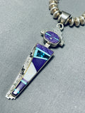 Extremely Valuable Last Chance Turquoise Vintage Native American Navajo Sterling Silver Necklace-Nativo Arts
