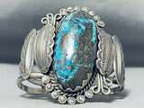 One Of The Best Ever Vintage Native American Navajo Bisbee Turquoise Sterling Silver Bracelet-Nativo Arts