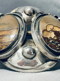 Desert Scene Picturesque Jasper Vintage Native American Navajo Sterling Silver Bracelet-Nativo Arts