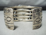 Jeff James Vintage Native American Navajo Royston Turquoise Sterling Silver Bracelet-Nativo Arts