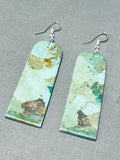 Native American Sensational Santo Domingo Turquoise Huge Slab Pendant Earrings-Nativo Arts