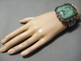 One Of The Best Ever Vintage Native American Navajo Cerrillos Turquoise Sterling Silver Bracelet-Nativo Arts