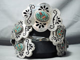 Native American One Of The Best Ever Vintage Santo Domingo Turquoise Sterling Silver Concho Belt-Nativo Arts