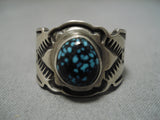 Best Vintage Native American Navajo Godber Turquoise Sterling Silver Tommy Jackson Ring-Nativo Arts