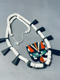 Native American Early 1900s Vintage Santo Domingo Turquoise Necklace Old-Nativo Arts