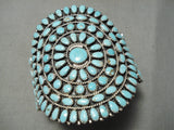 Authentic Vintage Native American Navajo Larry Moses Begay Turquoise Sterling Silver Bracelet-Nativo Arts