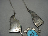 Striking Vintage Navajo Turquoise Sterling Silver Native American Necklace-Nativo Arts