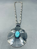 Important Vintage Native American Navajo Turquoise Sterling Silver Concho Necklace-Nativo Arts
