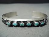 Wonderful Navajo Turquoise Sterling Silver Bracelet Native American-Nativo Arts