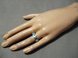 Native American Important Vintage Ben Nighthorse Campbell Sterling Silver Turquoise Ring-Nativo Arts