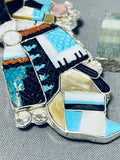 Spectacular Vintage Native American Zuni Turquoise Sterling Silver Pin / Pendant / Figurine-Nativo Arts