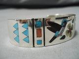 Marvelous Vintage Zuni Native American Laconsello Sterling Silver Bracelet-Nativo Arts