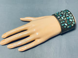 Massive Vintage Native American Navajo Turquoise Copper Sterling Silver Bracelet-Nativo Arts