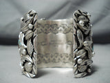 237 Gram Native American #8 Turquoise Sterling Silver Buffalo Bracelet-Nativo Arts