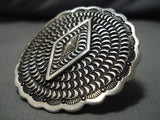 Important Matt Charley Stamp Genius Native American Navajo Sterling Silver Ring-Nativo Arts