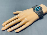 Incredible Vintage Native American Navajo Blue And Green Turquoise Sterling Silver Bracelet-Nativo Arts