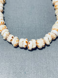 Native American Chunky Dunky Shell Vintage Southwestern Sterling Silver Necklace-Nativo Arts