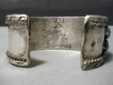 Important Vintage Native American Navajo Tommy Tso Turquoise Sterling Silver Bracelet Old-Nativo Arts