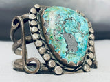 Museum Quality Vintage Native American Navajo Turquoise Sterling Silver Swirl Bracelet-Nativo Arts