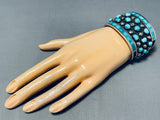 One Of The Best Vintage Native American Zuni Museum Quality Turquoise Sterling Silver Bracelet-Nativo Arts