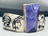 One Of The Finest Vintage Native American Navajo Charoite Sterling Silver Bracelet-Nativo Arts