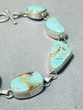 Gorgeous Vintage Native American Navajo 7 Royston Turquoise Sterling Silver Bracelet-Nativo Arts