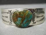 Important Jeanette Dale Native American Navajo Royston Turquoise Sterling Silver Bracelet-Nativo Arts