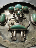 Best Vintage Native American Navajo Turquoise Kachina Sterling Silver Bracelet Old Cuff-Nativo Arts