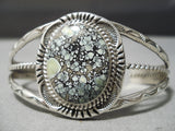 Important Vintage Native American Navajo New Lander Blue Turquoise Sterling Silver Bracelet-Nativo Arts