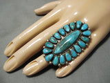 Best Vintage Native American Navajo Cluster Justin Wilson Sr Sterling Silver Ring Old-Nativo Arts