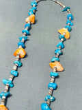 Vibrant Vintage Native American Navajo Turquoise Spiny Oyster Heishi Cord Jacla Necklace-Nativo Arts