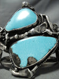 Best Heavy Vintage Native American Navajo Turquoise Sterling Silver Slag Bracelet-Nativo Arts